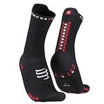 Meia Cano Alto Compressport Racing Socks V4 Run Highcut - Adulto PRETO