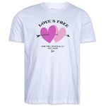 Camiseta New Era Regular Love´S Free - Masculina BRANCO