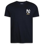 Camiseta New Era Regular New York Yankees Logo History - Masculina PRETO