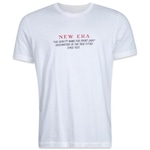 Camiseta New Era Regular Logo History - Masculina Off White