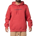 Blusão de Moletom Quiksilver Canguru Omni Font - Masculino VERMELHO