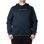 Blusão de Moletom Quiksilver Canguru Omni Font Plus Size - Masculino AZUL ESCURO