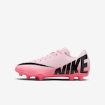 Chuteira de Campo Nike Mercurial Zoom Vapor 15 Club Júnior Rosa/Ouro