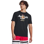 Camiseta de Basquete Under Armour Claw Machine - Masculina PRETO