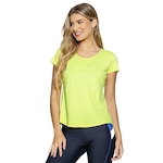 Camiseta Run More Alongada - Feminina Amarelo Fluor