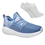 Kit Tênis Skechers Go Run Fast Valor - Feminino + Par de Meia AZUL