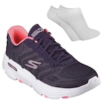 Kit Tênis Skechers Go Run 7.0 - Feminino + Par de Meia ROXO