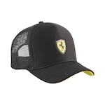 Boné Aba Reta Puma Ferrari Sptwr Race Trucker - Snapback - Adulto PRETO/AMARELO