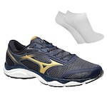 Kit Tênis Mizuno Hawk 5 + Meia - Masculino AZUL ESCURO