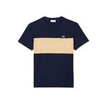 Camiseta Lacoste Color Block Masculina AZUL