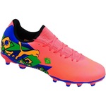 Chuteira de Campo Puma Future 7 Play Njr - Adulto ROSA/AZUL