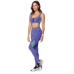 Kit Selene: Top Fitness com Bojo + Calça Legging Recortes - Feminino VIOLETA