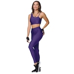 Kit Selene: Top Fitness com Bojo + Calça Legging Recortes - Feminino ROXO