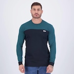 Camiseta Fila Ziper Outdoor Manga Longa - Masculina PRETO