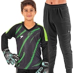 Kit de Goleiro Poker: Camisa Bold + Calça - Infantil VERDE