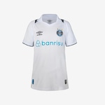 Camisa do Grêmio Oficial 2 2024 Umbro - Infantil BRANCO/PRETO