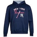 Blusão de Moletom com Capuz New Era Fechado New York Yankees Club House - Masculino AZUL