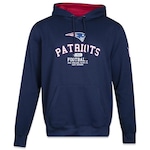 Blusão de Moletom com Capuz New Era Fechado New England Patriots Club House - Masculino AZUL