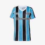 Camisa 1 do Grêmio Oficial 2024 Umbro - Infantil AZUL/PRETO