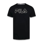 Camiseta Fila Letter Outline - Masculina PRETO