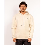 Blusão de Moletom Rip Curl Canguru Brand Stack Hood Vintage - Masculino BEGE