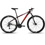 Bicicleta Aro 29 GTS Alumínio Supreme Freio a Disco Câmbio Shimano 21 Marchas - Unissex PRETO/VERMELHO