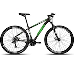 Bicicleta Aro 29 GTS Alumínio Supreme Freio a Disco Câmbio Shimano 21 Marchas - Unissex PRETO/VERDE