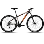 Bicicleta Aro 29 GTS Alumínio Supreme Freio a Disco Câmbio Shimano 21 Marchas - Unissex PRETO/LARANJA