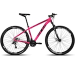 Bicicleta Aro 29 GTS Alumínio Supreme Freio a Disco Câmbio Shimano 21 Marchas - Unissex ROSA/PRETO