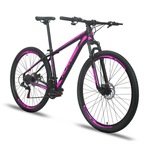 Bicicleta Aro 29 Alfameq Alumínio Atx Freio a Disco 24 Marchas - Unissex PRETO/ROSA