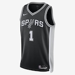 Camiseta Regata Nike San Antonio Spurs Icon Edition 2024/25 - Masculina PRETO