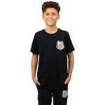 Camiseta do Santos Surf Center Oficial Classic - Infantil PRETO