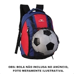 Mochila Penalty Esportiva 21 Litros com Porta Bola - 21 Litros AZUL/VERMELHO