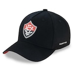 Boné Aba Curva do Vitória Supercap Escudo Oficial - Snapback - Adulto PRETO