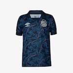 Camisa Santos 2023/2024 Uniforme 3 Torcedor sem Patrocínio Umbro - Infantil AZUL