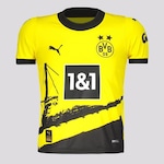 Camisa Borussia Dortmund Home 23/24 Puma - Infantil AMARELO