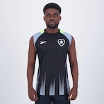 Camiseta Regata do Botafogo Treino Atleta 2024 Reebok - Masculina PRETO