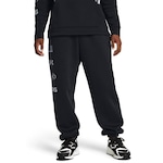 Calça Fleece Under Armour Essential Icon Puddle - Masculina PRETO