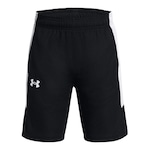 Shorts Under Armour Baseline - Infantil PRETO