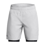 Shorts Under Armour Woven 2 em 1 - Infantil CINZA