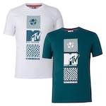 Kit de Camisetas Umbro X Mtv Graphic - Masculina - 2 unidades VERDE/BRANCO