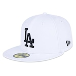 Boné Aba Reta New Era 5950 Los Angeles Dodgers Fitted - Fechado - Adulto BRANCO