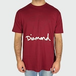 Camiseta Diamond Og Sign Burgundy - Masculina VINHO