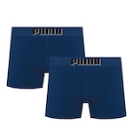 Kit de Cuecas Boxer Puma sem Costura - Adulto - 2 unidades AZUL