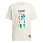 Camiseta adidas Estampada Worldwide Hoops - Masculina BEGE