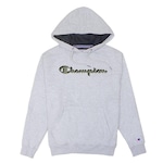 Blusão de Moletom com Capuz Champion Shadow Script Ink - Masculino CINZA CLARO