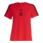 Camiseta do Flamengo Crf Wmn 3S Tee adidas - Feminina VERMELHO