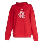 Blusão com Capuz do Flamengo Crf Wmn Hd adidas - Feminino VERMELHO