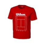 Camiseta Masculina Wilson Tennis Court VERMELHO