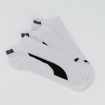 Kit Meia Puma Sapatilha Cano Curto Logo B - 15 Pares - Unissex BRANCO